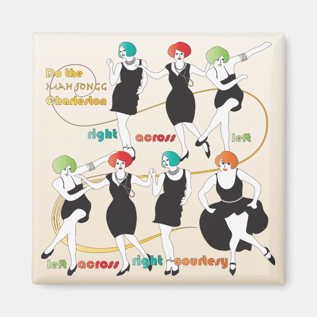 Imán Mah Jongg Charleston Dancers Magnet (Frente)