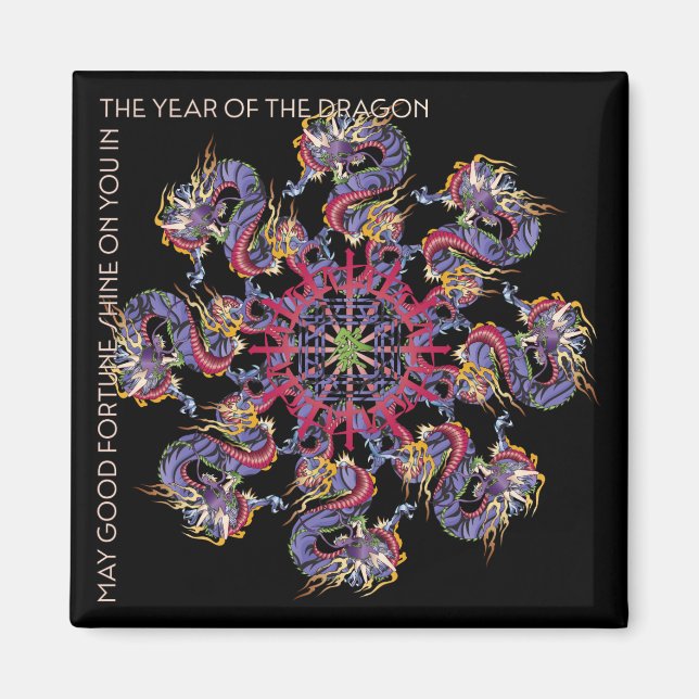 Imán Mah Jongg Dragon Year Magnet (Frente)