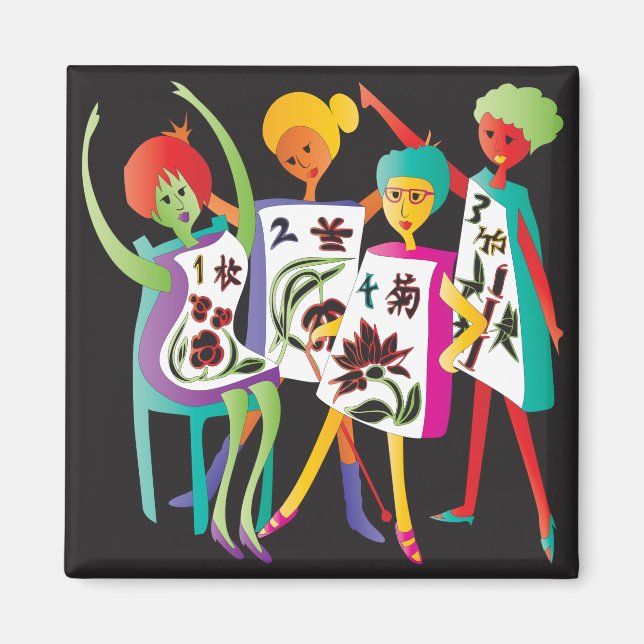 Imán Mah Jongg Flower Dance (Frente)