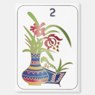 Imán Mah Jongg Flower Magnet