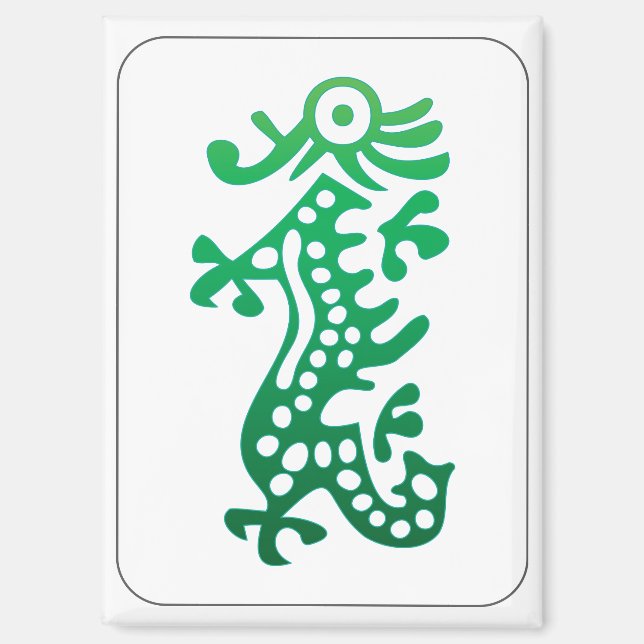Imán Mah Jongg Green Dragon Magnet (Anverso)