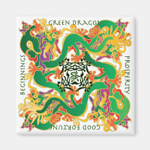 Imán Mah Jongg Green Dragon Magnet