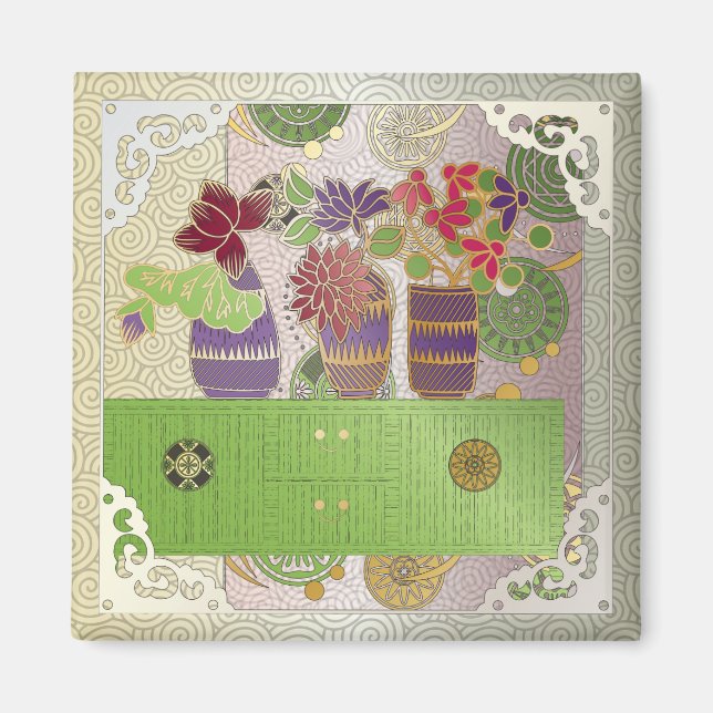 Imán Mah Jongg Green Table Magnet (Frente)