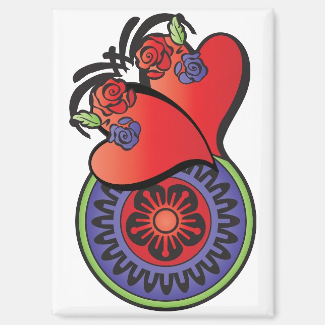 Imán Mah Jongg Hearts Magnet (Anverso)
