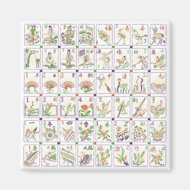Imán Mah Jongg Honor Tiles Magnet (Frente)