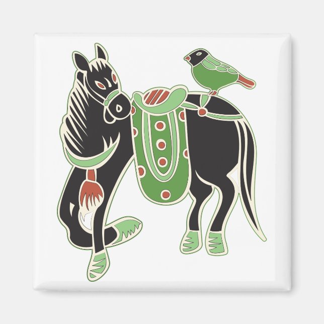 Imán Mah Jongg Horse Magnet (Frente)
