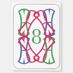 Imán Mah Jongg Lucky 8 Magnet