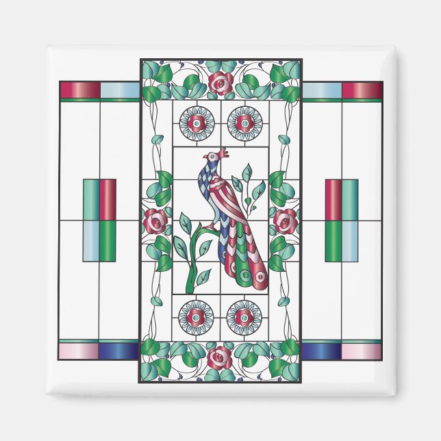 Imán Mah Jongg Sained Glass Magnet (Frente)