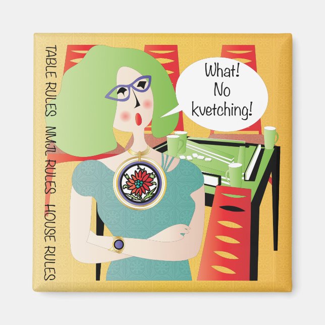 Imán Mah Jongg Sayings Kvetching (Frente)