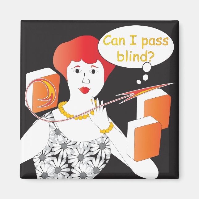 Imán Mah Jongg Sayings Pass Blind (Frente)