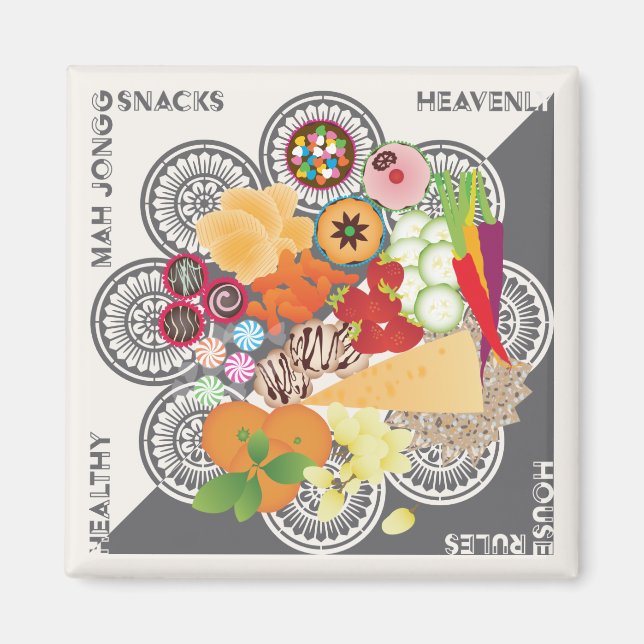 Imán Mah Jongg Snacks Magnet (Frente)