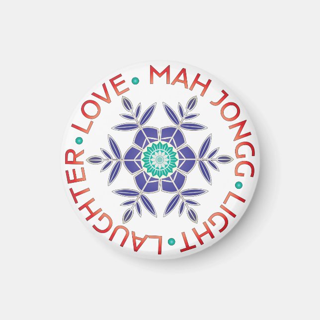 Imán Mah Jongg Snowflake Magnet (Frente)