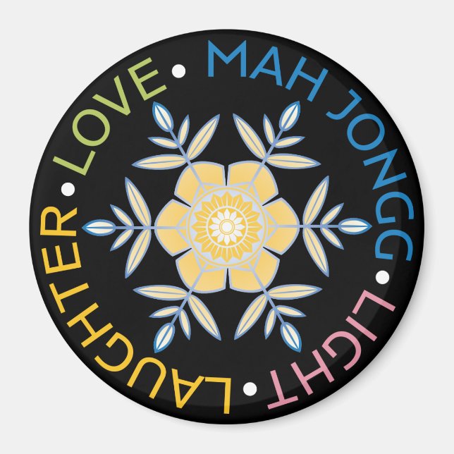 Imán Mah Jongg Snowflakes Magnet (Frente)