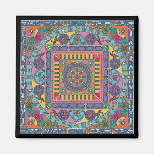 Imán Mah Jongg Tiles Mandala Magnet (Frente)