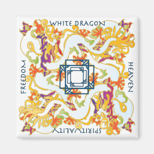 Imán Mah Jongg White Dragon Magnet