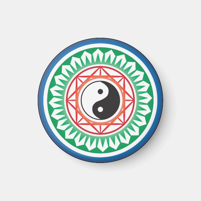Imán Mah Jongg Yin Yang One Dot Magnet (Frente)