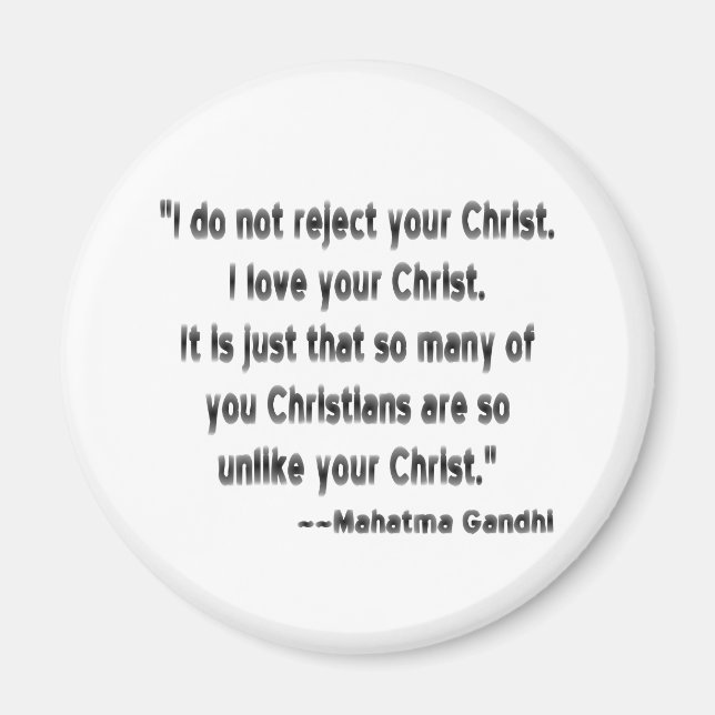Imán Mahatma Gandhi sobre los cristianos (Frente)