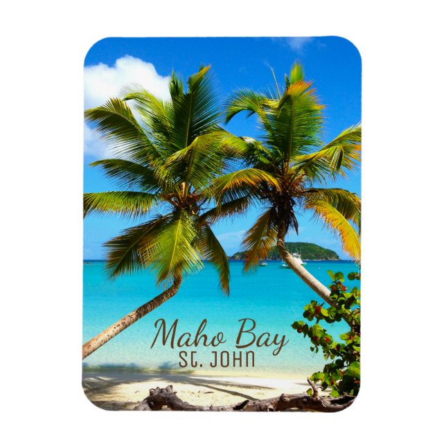 Imán Maho Bay Beach St. John Flexible Magnet (Vertical)