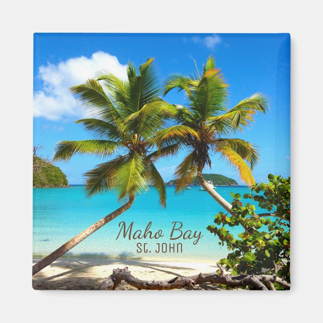 Imán Maho Bay Beach St. John Magnet (Frente)