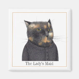 Imán MAID CAT Square Magnet DE LADY + Texto II