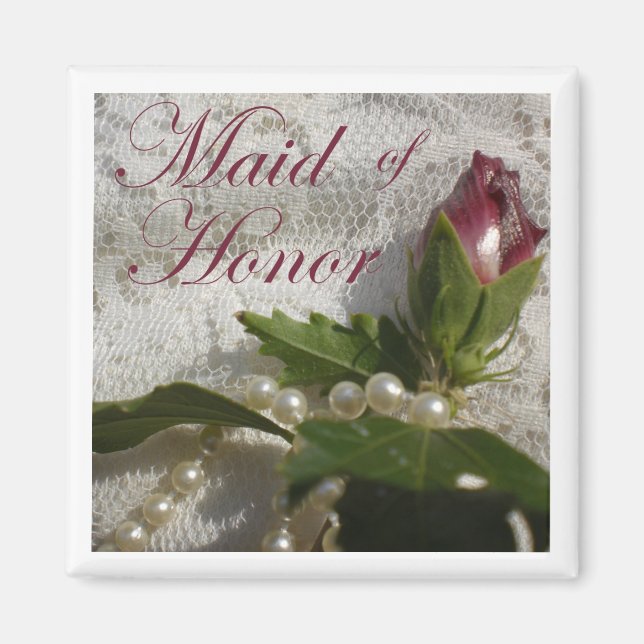 Imán Maid of Honor Favor Magnet (Frente)