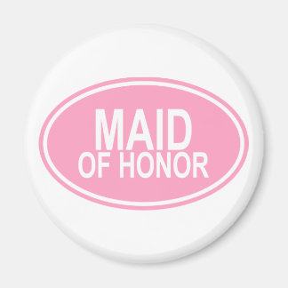 Imán Maid of HonorWedding Oval Pink