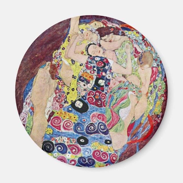 Imán Maiden (Virgen), Gustav Klimt, Art Nouveau vintage (Frente)