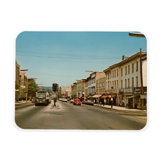 Imán Main St, Danbury, CT Vintage Postcard (Horizontal)
