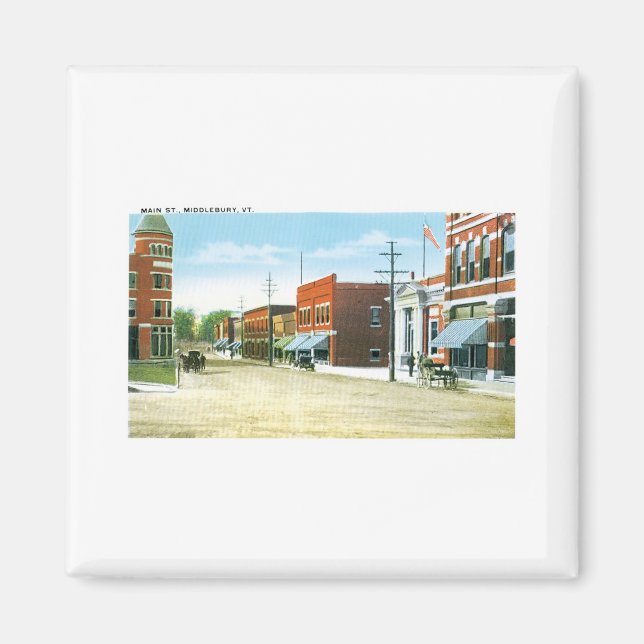 Imán Main Street, Middlebury, Vermont (Frente)