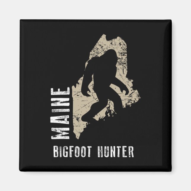 Imán Maine Bigfoot Hunter (Frente)