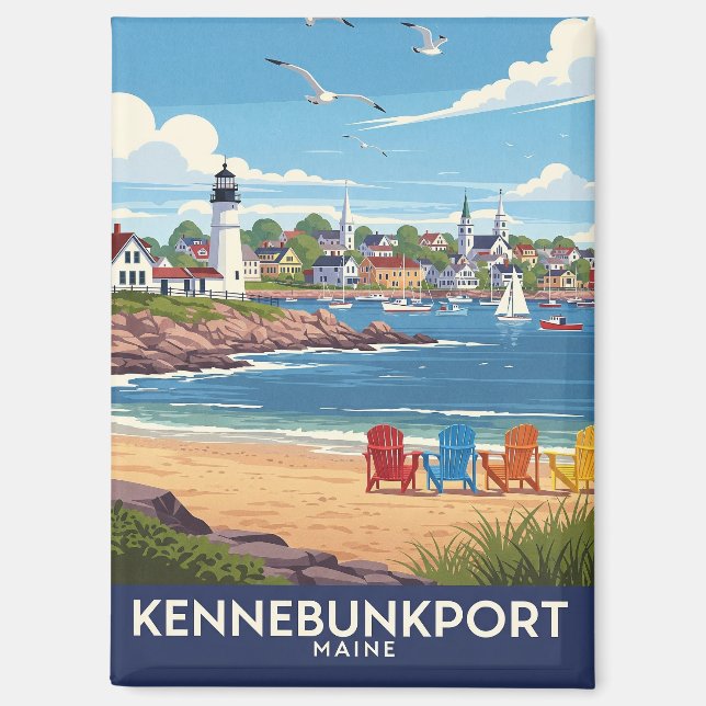 Imán Maine Kennebunkport Travel (Anverso)