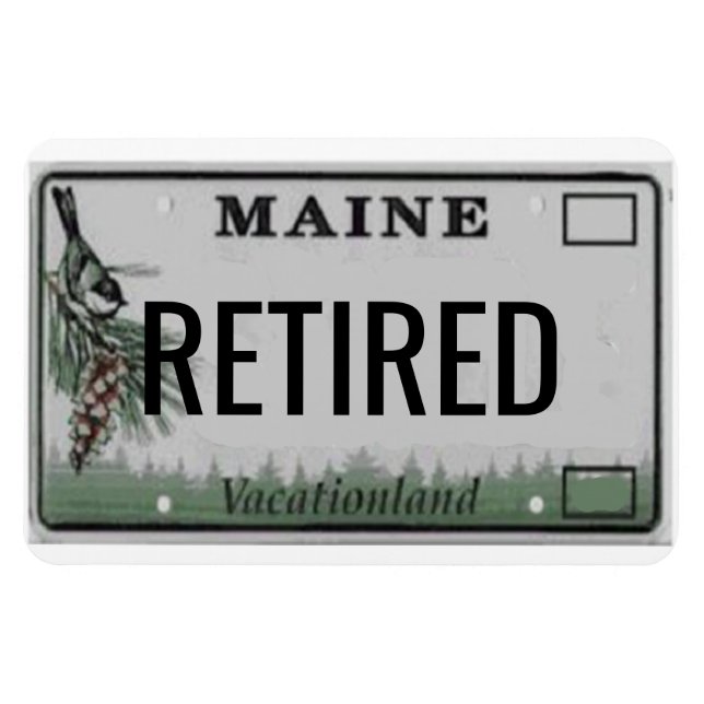 Imán Maine License Plate Flexible (Horizontal)