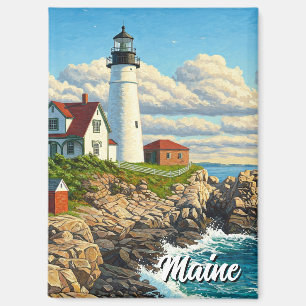 Imán Maine Lighthouse Travel