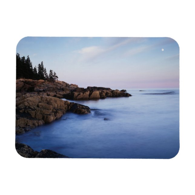 Imán Maine, Parque Nacional de Acadia, Moonset (Horizontal)