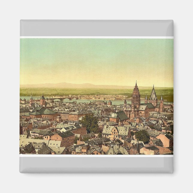 Imán Mainz, hacia el Rin, el Rin, Alemania magni (Frente)