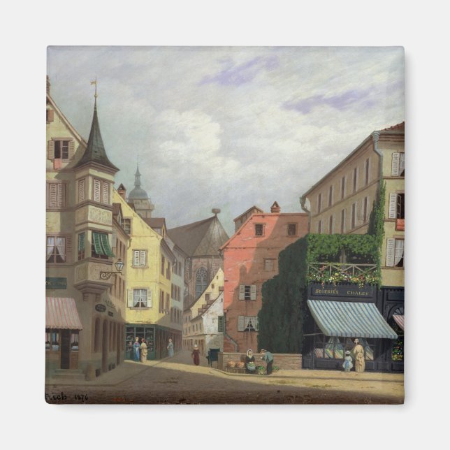 Imán Maison Mathieu, Grand-Rue, Colmar, 1876 (Frente)