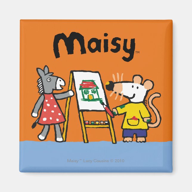 Imán Maisy y Dotty Paint en el preescolar (Frente)