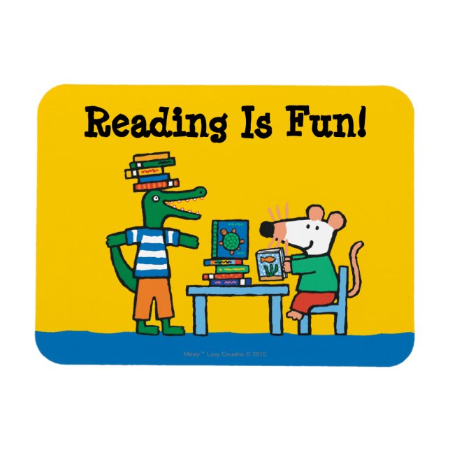 Imán Maisy y sus amigos disfrutan de la biblioteca (Horizontal)