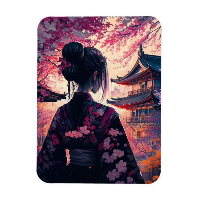 Imán Maja Kirschblüten - Flexibler Fotomagnet (Vertical)