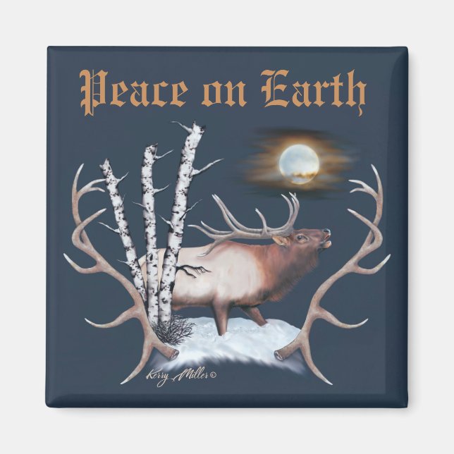 Imán Majestic Bull Elk (Frente)