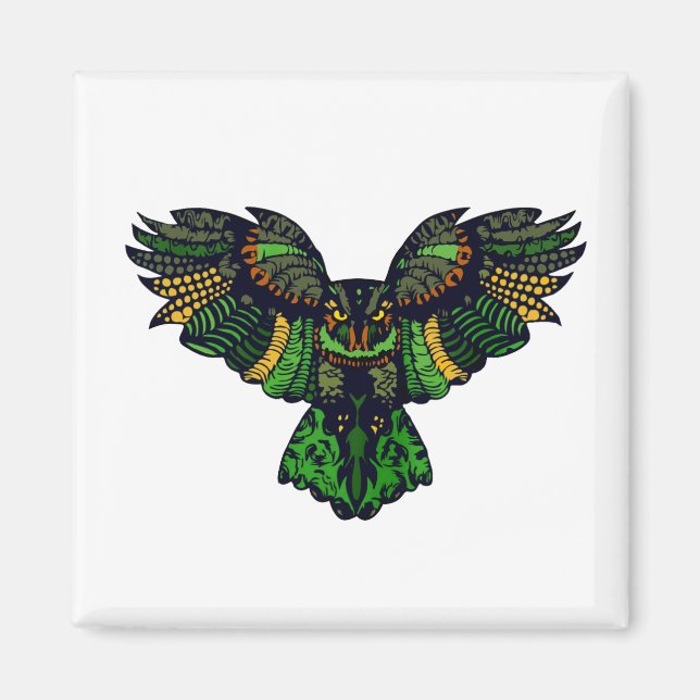 Imán Majestic Emerald Owl (Frente)