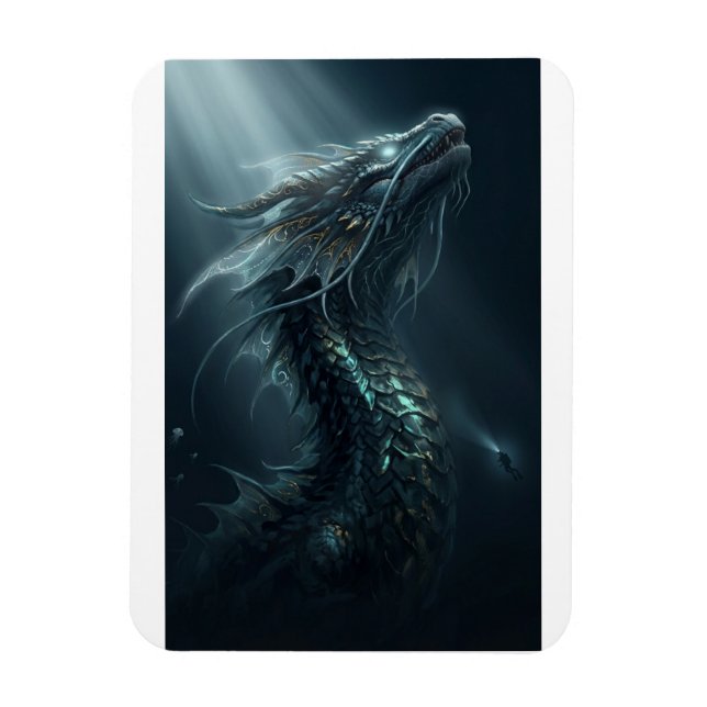 Imán Majestic Golden Scale Sea Dragon - Deep Ocean Guar (Vertical)
