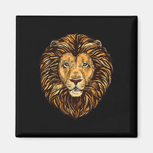 Imán Majestic Lion Mane Arte Detallado - Animales Cuida