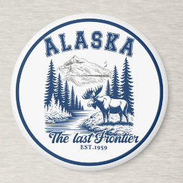 Imán Majestic Moose in Alaska Landscape