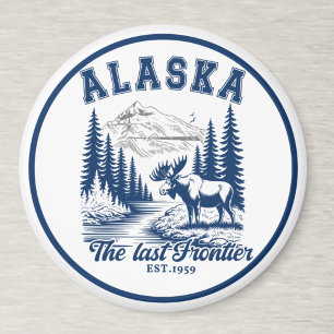 Imán Majestic Moose in Alaska Landscape