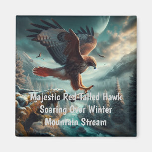 Imán Majestuoso Hawk de cola roja