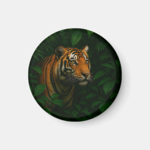 Imán Majestuoso retrato de tigre de Bengala en la selva