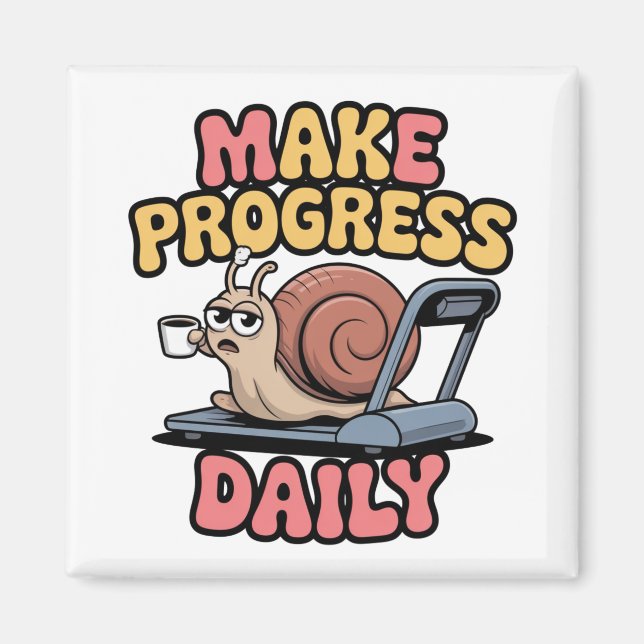 Imán Make Progress Daily (Frente)