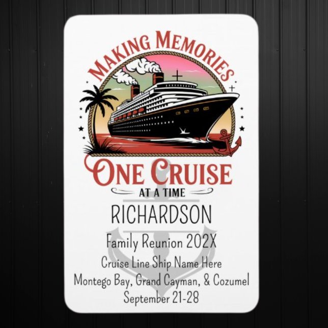 Imán Making Memories One Cruise at a Time Cruise Door (Family Reunion Cruise Door Magnet)