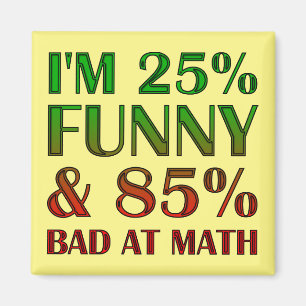 Imán Mal En Matemáticas Funny Fridge Magnet Refrigerado
